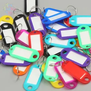 Random Color Key Tag, 50pcs Key Label, Plastic Key Tag, Key Ring, Key Chain, Key Holder, Personalized Key Accessories for Home Office