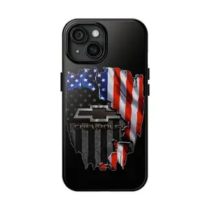 Chevrolet Flag  Two-In-One Drop-Resistant Mobile Themed Phone Case Premium Matte Texture, Protection, Shockproof, Anti-Drop, Anti-Fingerprint For IPhone 17-12, Pro Max, Pro Plus, and Samsung S25-22 Protection Safety