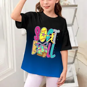 Softball Coquette Bow Game Day Softball Vibes Girls Girls T-Shirt
