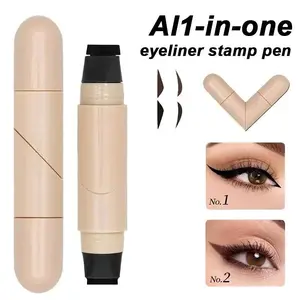 Rotating Winged Eyeliner Transfer Tool Dual-Head Design for Precise Cat Eye & Winged Liner, Waterproof Smudge-Proof Formula, Quick-Drying Makeup for Busy Days and Special Occasions travel all-day wear lazy
