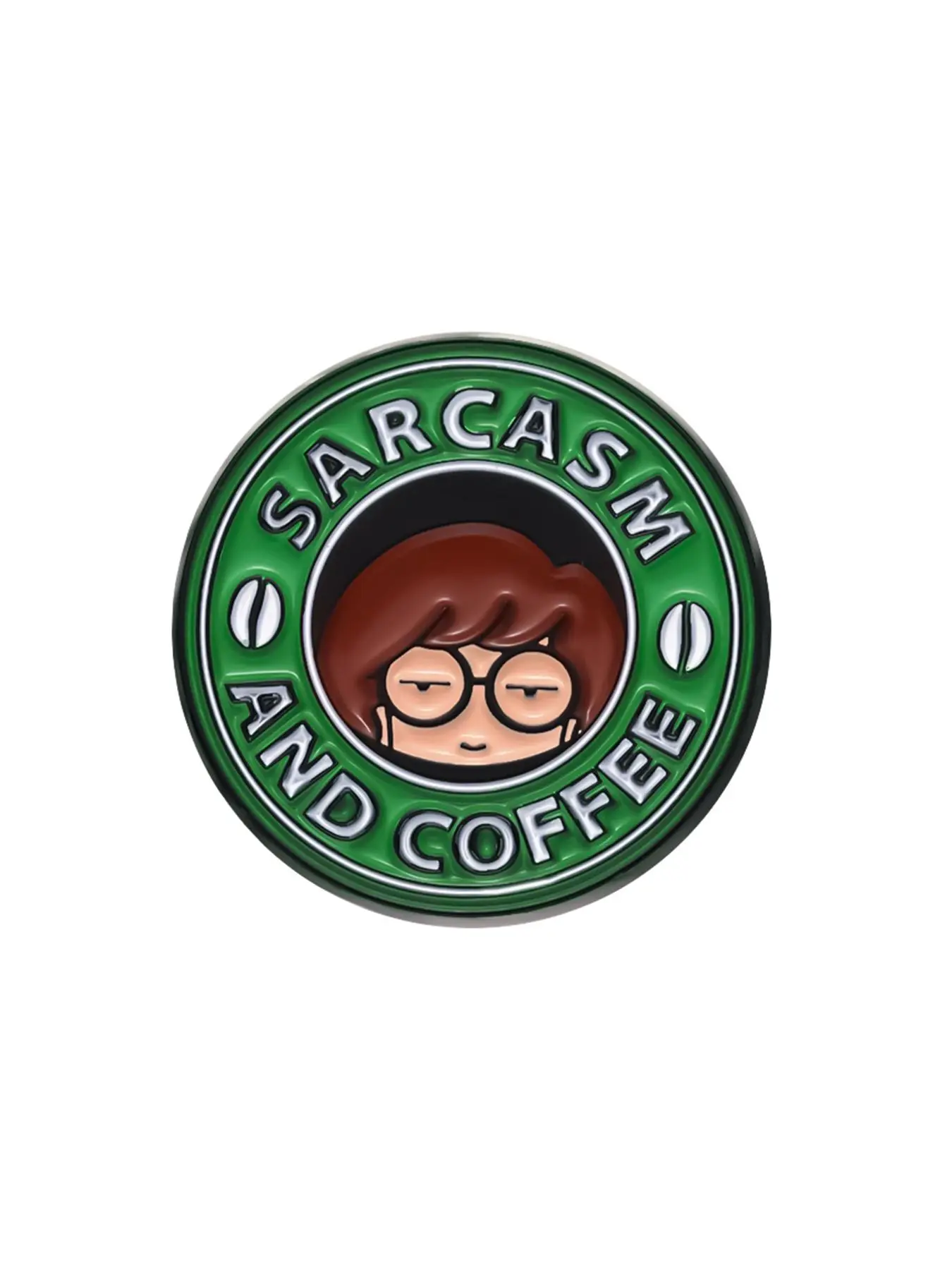 Cute Coffee & Letter Pattern Alloy Pin, Lapel Pins, Brooch Pins, Unisex Fashion Accessories, Daily Clothing Decor For Girl