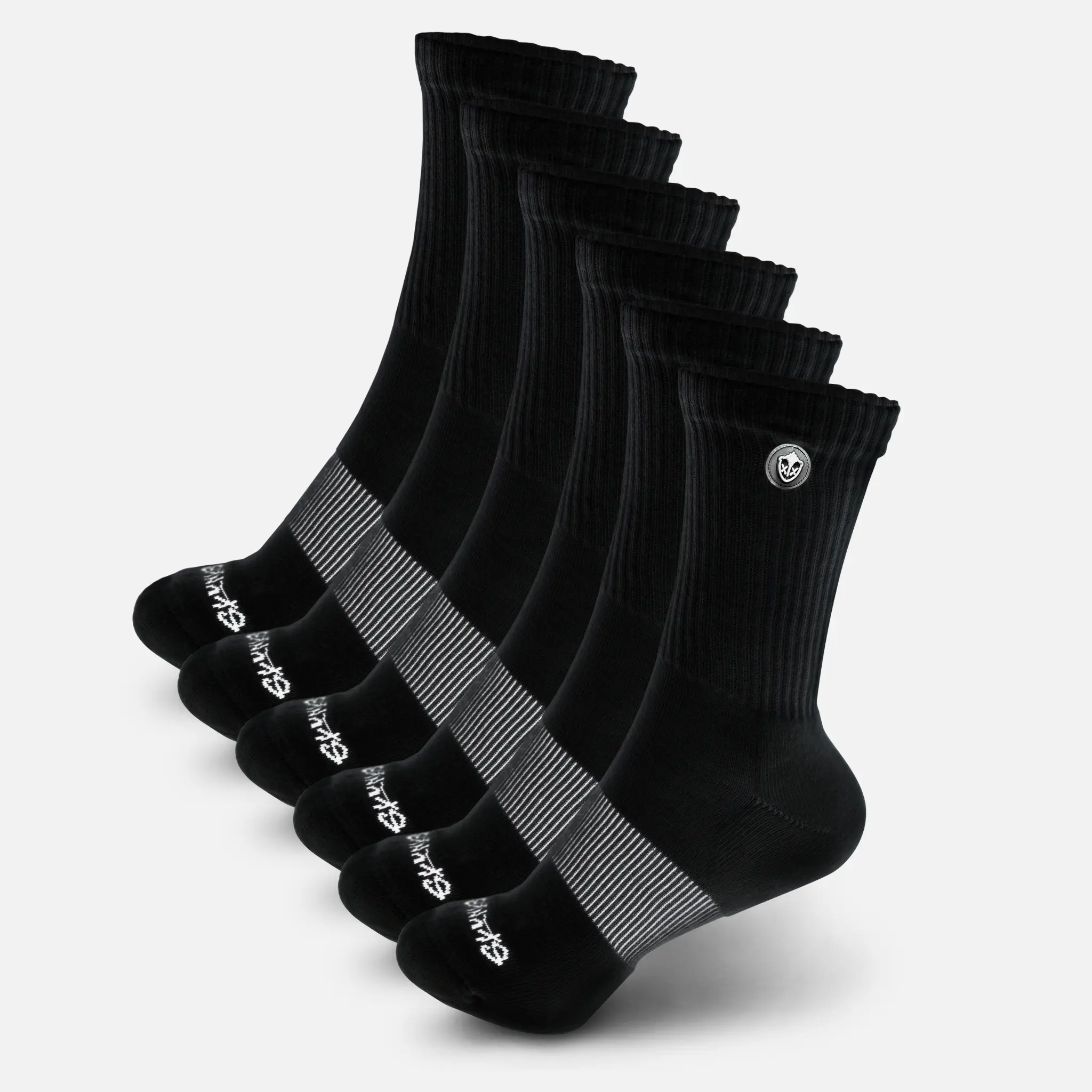 Skunk Skin Anti-Odor Crew Socks 6 Pack – Moisture Wicking Work Athletic Socks for Men and Women