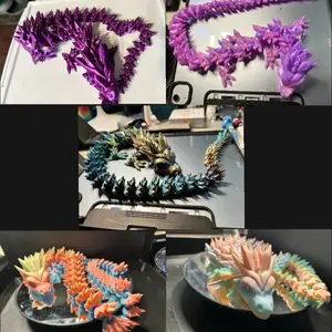 Dragon Figurine with Detailed Spikes and Sharp Features for Fantasy Decor