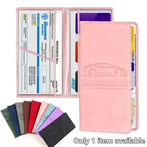Car Registration and Insurance Card Holder, Vehicle Glove Box Car Organizer, Durable Interior Car Accessories for Documents, Cards, License