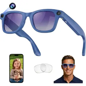2026 AI  Glasses with Camera, 8MP  Lens 1080P Video Recording Glasses, ChatGPT AI Assistant Real-Time Translation Open-Ear Audio Camera Glasses for Men Women Vlog Travel Work Meetings