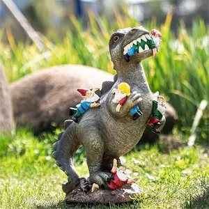 Garden Gnomes Statues Yard Decorations Outdoor Garden Decor, 14” Dinosaur Gnomes Garden Statues, Patio, Lawn Ornament, Gifts for Women, Mom for Mothers Day