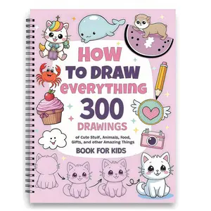 Kids' Drawing Book, Doodle Books, 300+ Easy Steps Guide, Creative Art Activity, Ideal for Beginners & Kids, Great Educational Toy