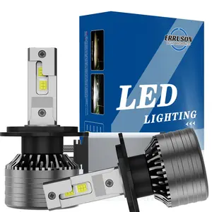 Erruson 2pcs H4 H7 H1 H11 9005 Hb3 9006 Hb4 9012 Hir2 LED Bulbs, Led Headlamp, Led Front Lights, Canbus Plug & Play, 6000k, 50000lm, High Power, 600% Brighter, 12V Car Headlights