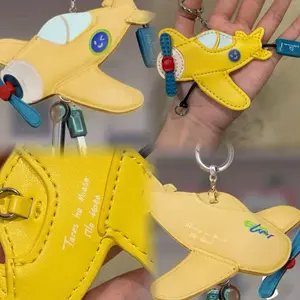 Love and Deep Space Caleb Airplane Special Form Handmade Cell Key Charms Key ID Card Badge Holder Animemerch