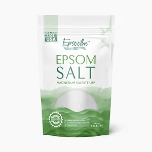 LA SALT CO Epsoothe Epsom Salt 2.2 lb USP Pharmaceutical Grade Magnesium Sulfate Soak for Relaxation & Self-Care Made in USA