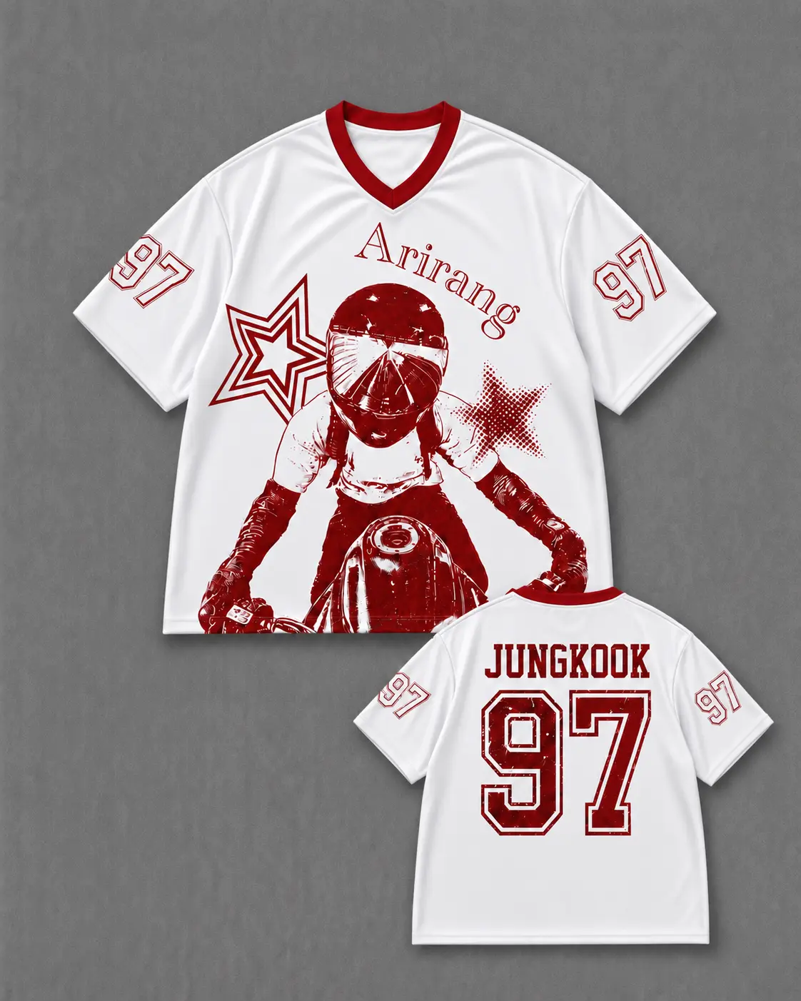 Kpop Bang Tan Group Football Jersey Shirt Inspired For Fan, Arirang World Tour Concert Outfit, Bangtan Jungkook Boy With Love T-Shirt