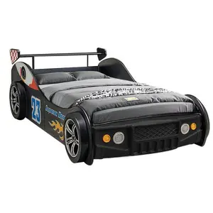 Supreme Energy Racing Car Bed,Twin Size Race Car-Shaped Platform Bed with Wheels, mcqueen race bed ,champion race bed Raised Guardrail Headlight Attributes Easy Assembly Solid Construction High Quality