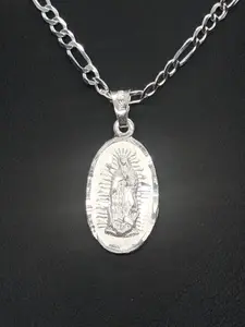 Our Lady of Guadalupe and St Jude with 22" Necklace (.925 PURE SILVER)