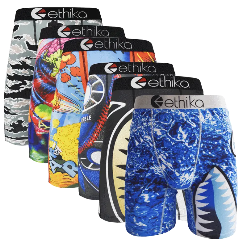 Men's Gift 3Pcs/4Pcs/6Pcs Random Color Men Underwear Boxers Breathable Man Swimming Underpants Plus Size Print Mens Panties Trunks Sexy Men's Boxershorts Perfect Gift for Men