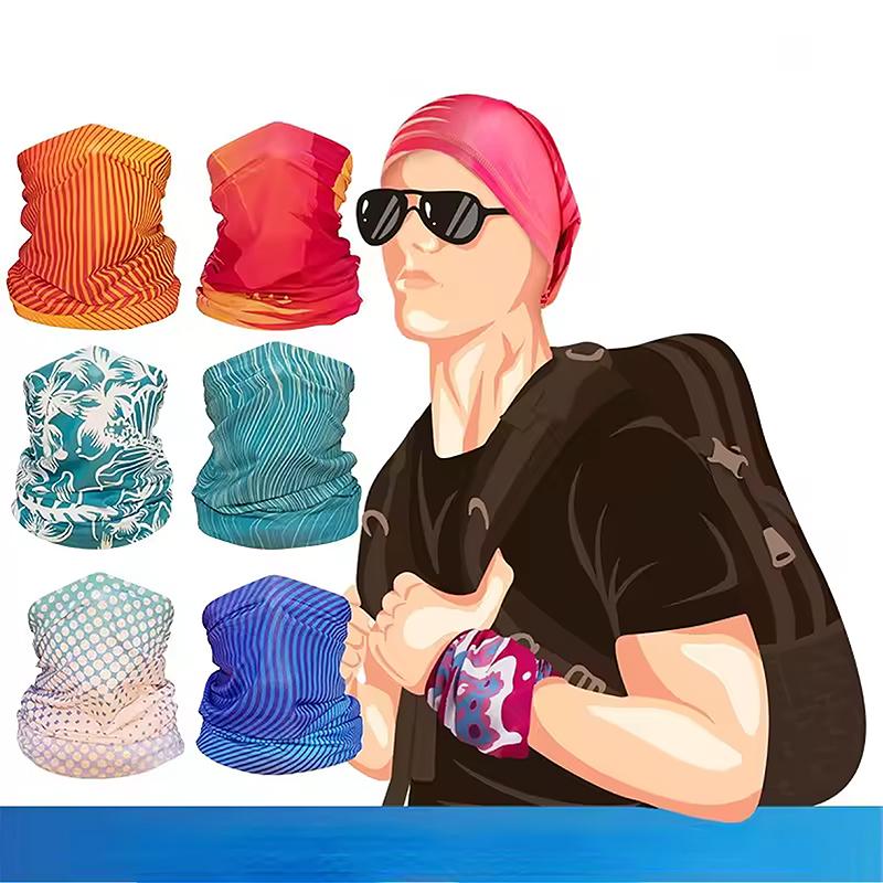 Outdoor Mountaineering Scarf Ice Silk Sunscreen Face Mask Bandana Unisex Scarf for Outdoor Fishing Biking