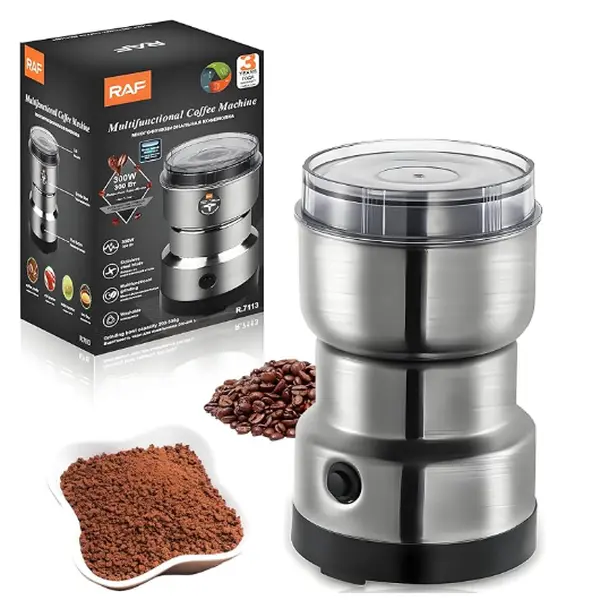300W Electric Coffee Grinder - Stainless Steel Spice & Nut Grinder with 300ml Cup