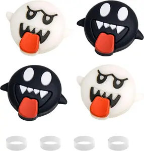 PS5 Controller Thumb Grips, Ghost Thumb Caps for Switch Pro Controller, PS5 Controller, PS4 Controller, Xbox Series X Controller - 4 Packs