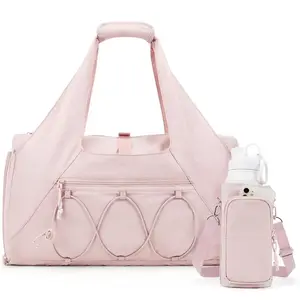 Women's Large Capacity Handbag with Yoga Mat Holder, Travel Fitness Bag with Water Bottle Compartment, Ideal for Gym and Daily Use, Sport Yoga Bag