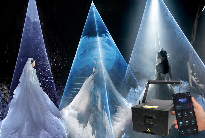 10W Laser Light IP66 Waterproof 10W RGB Full Color 3D Animation ILDA Aluminium housing touchscreen ILDA & DMX512 Sound Activated Control Party Lights for Club Birthday wedding Bar Disco Concert