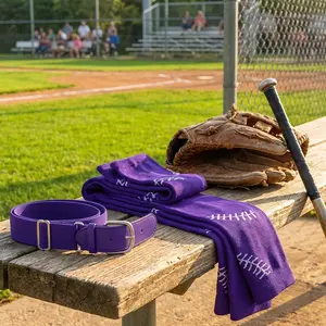 Baseball Softball Football Socks and Belt Combo Set - 3 Pairs of Athletic Sports Socks with Adjustable Belt for Youth Adult Men Women Boys Girls Perfect for Training Games Practice Team Sports Accessories