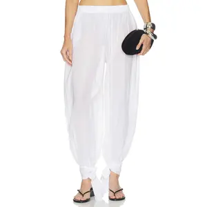 The Andamane Noor Tied Up Maxi Pants in White