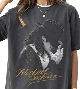 Comfort Colors Michael Vintage 90s Styles, King Of Pop Shirt, Jackson Glove Graphic T-Shirt