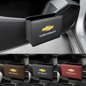 Waterproof Leather Storage Bag for Chevrolet Vehicles, Foldable Dustproof Trash Bin, Long Distance Driving Use, Easy to Clean, Car Organizers