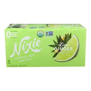 Nixie Sparkling Water Organic Lime Ginger Sparkling Water 8, 12 FZ