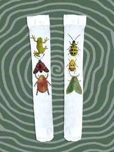 Y2K Millennium Vibe Returns! Insect Knee-High Socks, Harajuku Street Style Trendsetter, #sockstyle Happysocks