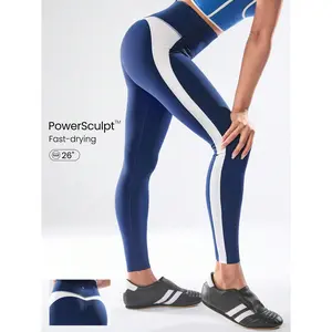 GLOWMODE 26" Powersculpt™ Winter Shine Stretchy Breathable High Compression Quick-Dry Color Block Leggings Training Running Outdoors Daily Active Wear