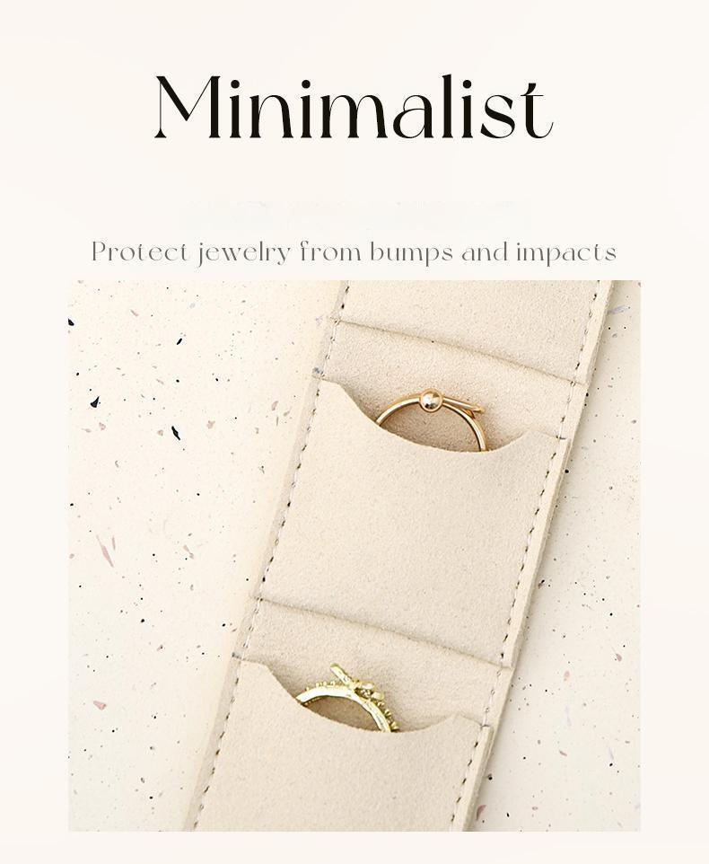 Compartmentalized Portable Jewelry Box — Simple, Mini, and Premium Travel Jewelry Case — Anti-Loss Storage Pouch for Rings, Stud Earrings, and Small Accessories (Easy to Find)