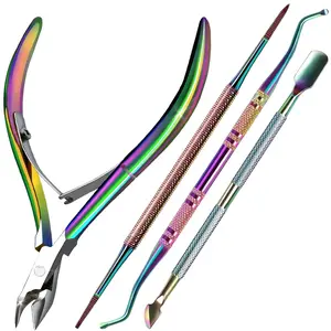 Cuticle Kit, 4 PCS Nail Care Kit, Manicure Pedicure Tools, Nail Cuticle Nippers, Ingrown Toenail Tools Kit, Toenail File and Lifters Stainless Steel, Nail Lifter, Nail Cuticle Pusher springtok
