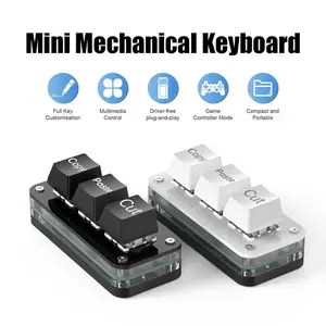 RGB 3 Keys Macro Programming Mini Keyboard for Photoshop Gaming Hotswap Programming Keypad Copy Paste Mini Button Macropad outdoorfun