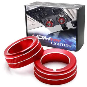 iJDMTOY Sports Red Anodized Aluminum Roof Crawl Control & Multi-Terrain Selectors Decoration Cover For Toyota 2016-2022 4Runner