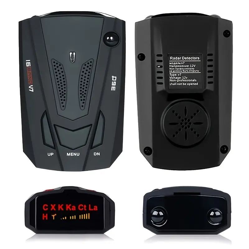 16 Band Advanced Car GPS Detector-360 °   Anti-GPS Camera Laser Radar Detector with Voice Alarm, Real-Time Threat Alarm and Enhanced Safety Function to Ensure Safe Driving way triple car camera p12  pro  dashcam Ultra Wide Dual Dash Cam with ADAS