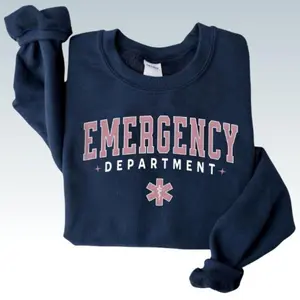 Emergency Department Sweatshirt, Cute ER Nurse Crewneck, Medical Staff Appreciation Gift, Healthcare Worker Unisex Top