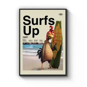 Surfs Up Chicken Joe Bible Verse Wall Art Poster Unframed HD Print Home Office Decor Unique Trendy Gift, Perfect Gift