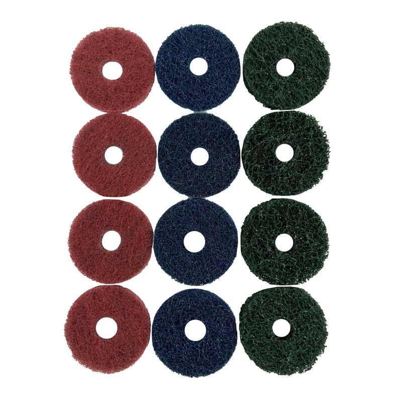 Renegade Products Mini Surface Prep Buff and Blend Discs (1/2" Arbor Hole) – For Metal Cleaning, Deburring & Pre-Polishing Surface Prep