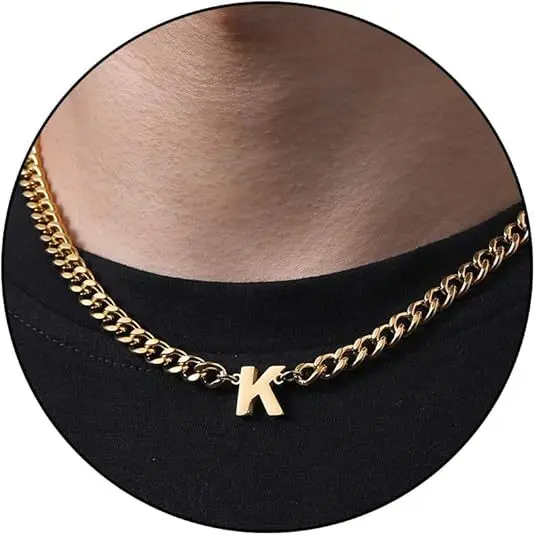 K letter necklace (gold)