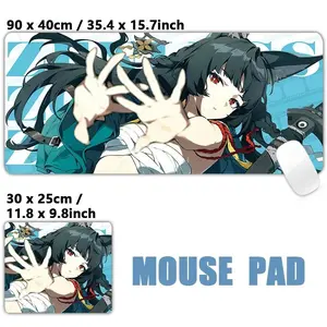 Zenless Zone Zero Anime Mouse Pad, XXL Gaming Desk Mat with Smooth Surface, Anti-Slip Rubber Base, Extended Keyboard Mousepad for PC Laptop Gaming Accessories ideal gift