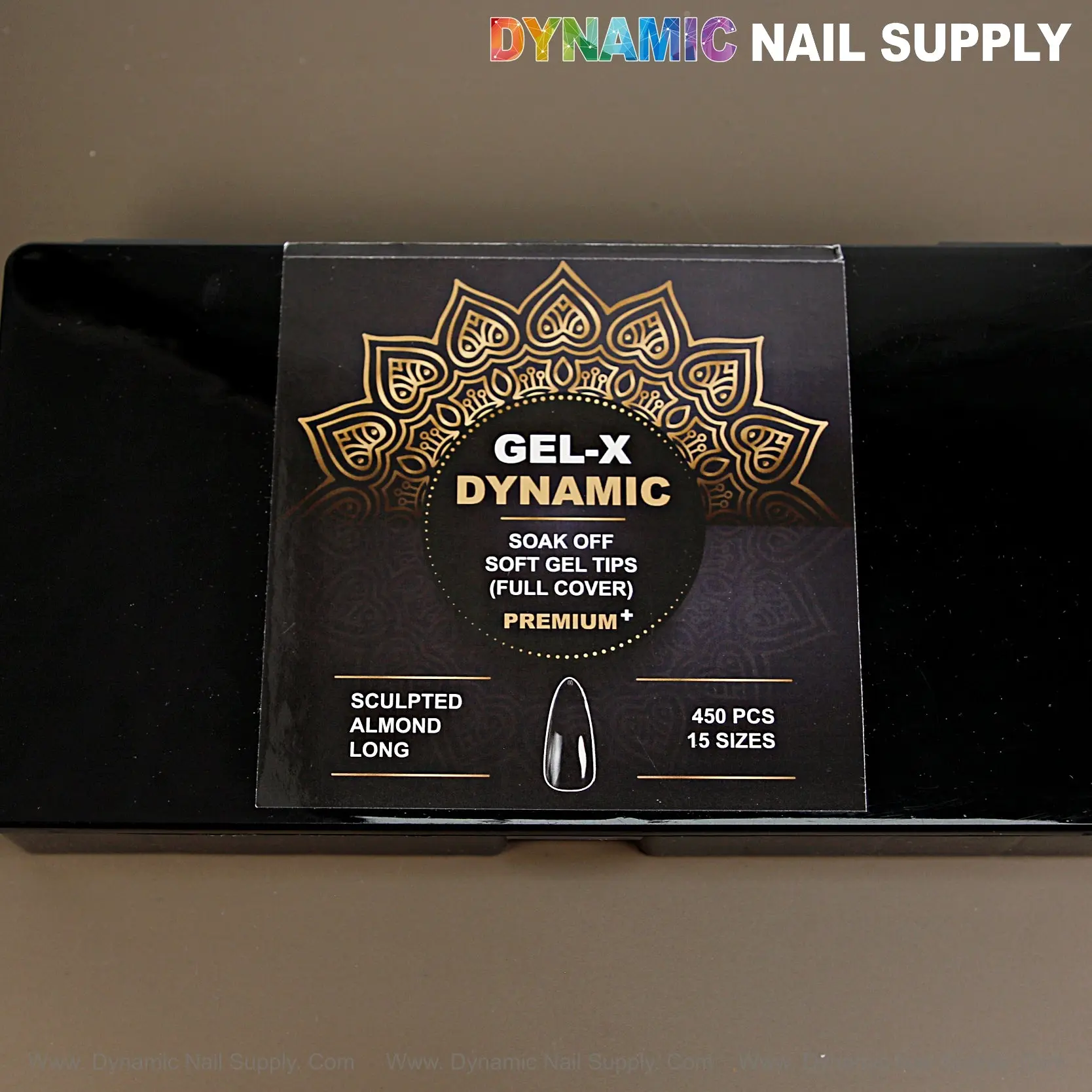 Sculpted Almond (Long) Full Cover Soft-Gel Nail Tips (Black Box)