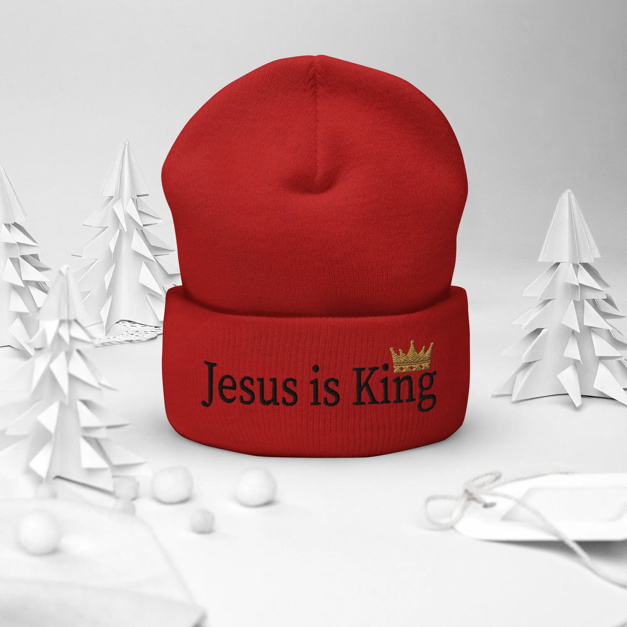 Jesus Is KING-Cuffed Beanie