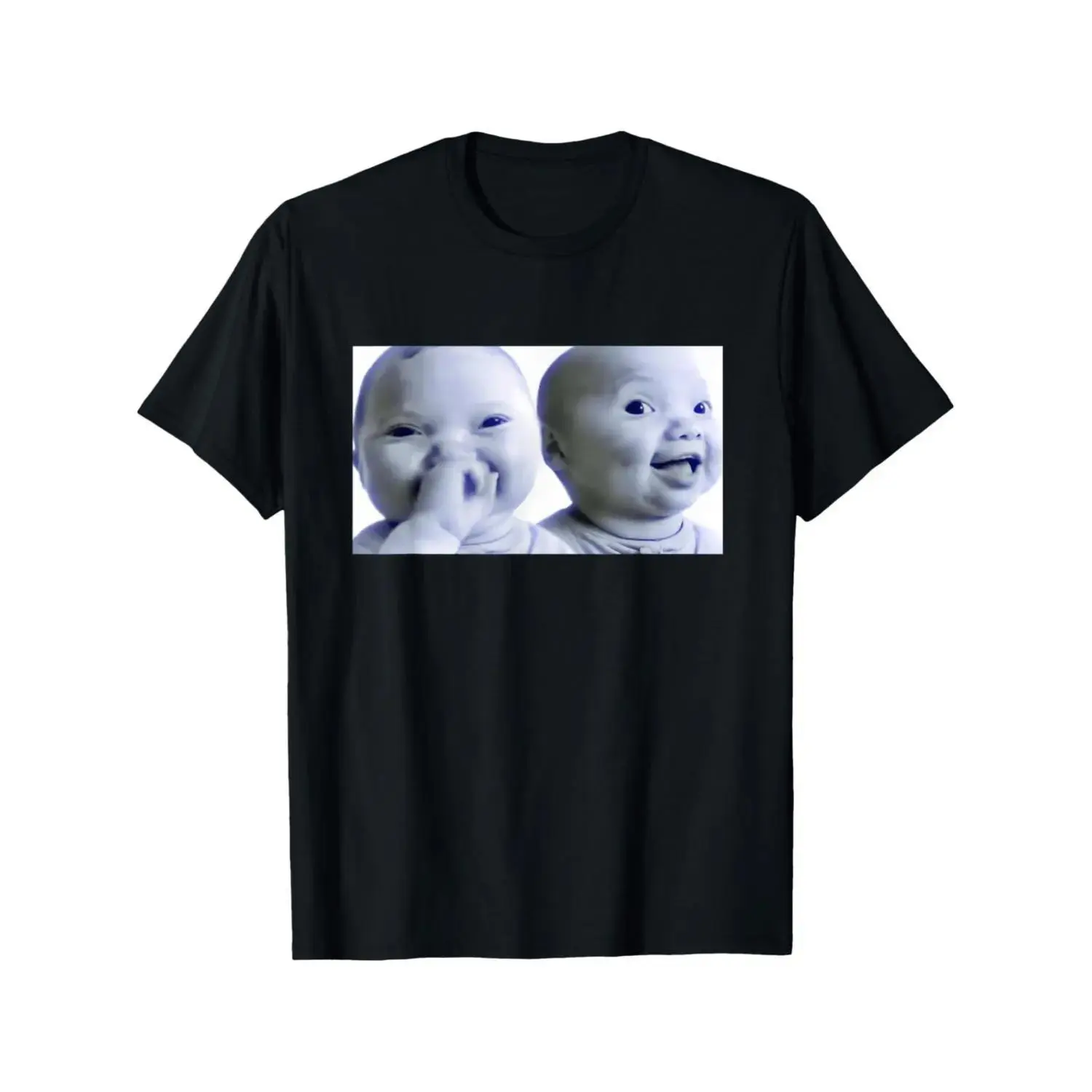 Enjoyable Artificial Intelligence Laughing Expression T-Shirt Featuring Adorable Smiling AI Image in Trendy Style Crafted from 100 Percent Cotton with a Round Neck and Short Sleeves