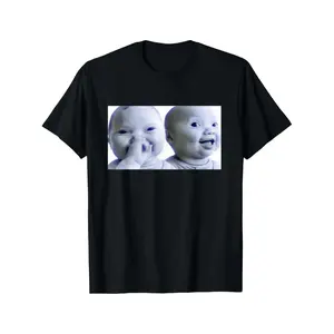 Enjoyable Artificial Intelligence Laughing Expression T-Shirt Featuring Adorable Smiling AI Image in Trendy Style Crafted from 100 Percent Cotton with a Round Neck and Short Sleeves
