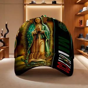 Mexico Pattern Virgen De Guadalupe Adjustable Baseball Cap, Features Lightweight, Breathable Design with a Sporty Style, Perfect for All-Day Comfort And Casual Activities, Gift for Mexican