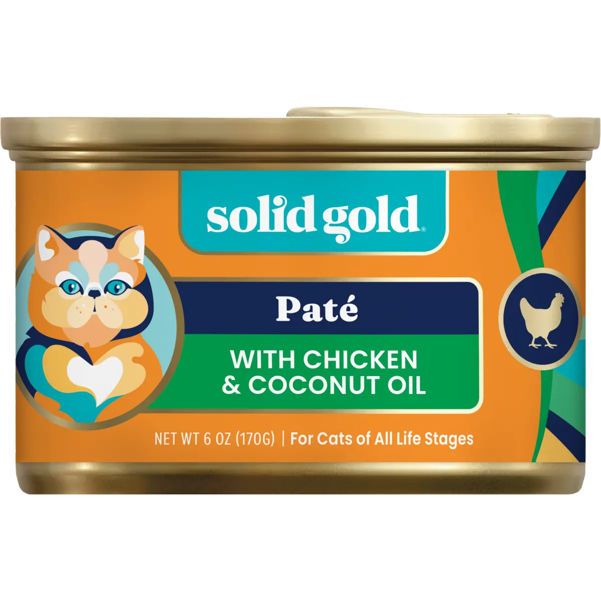 Solid Gold Tropical Blendz™ Chicken Wet Food for Cats - Grain-Free Pate with Chicken & Coconut Oil, Pumpkin, Carrots, Spinach, Taurine, Vitamins, Minerals