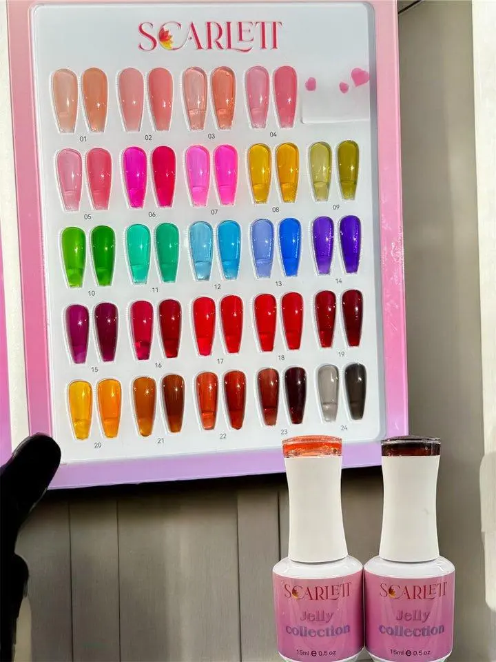 Scarlett JELLY Gel Polish collection 24 colors sheer gel jelly gel nail arr