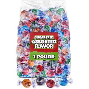Sugar Free Candy Individually Wrapped 1 lb - Assorted Fruity Flavored Hard Candies Zero Sugar Mix for Offices, Parties & Treats - Approx. 75 Pieces