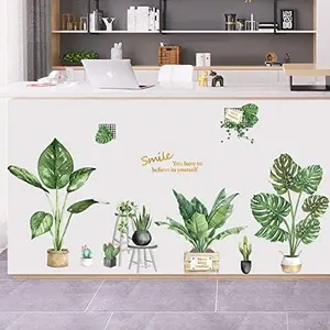 Monstera Potted Plants Wall art Stickers