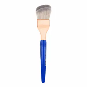 Bdellium Tools  Golden Triangle 951 Small Slanted Double Dome Blender - Dual Action Makeup Blending Brush for Foundation & Concealer - 10 Degree Bent Ferrule Design - Synthetic Bristles - 6.5 Inches